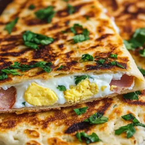 egg and cottage cheese flatbread