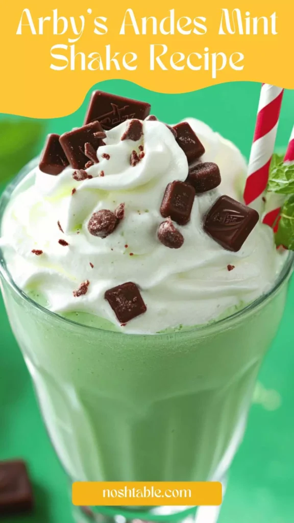 arby's andes mint shake recipe