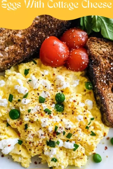 high protein scrambled eggs with cottage cheese