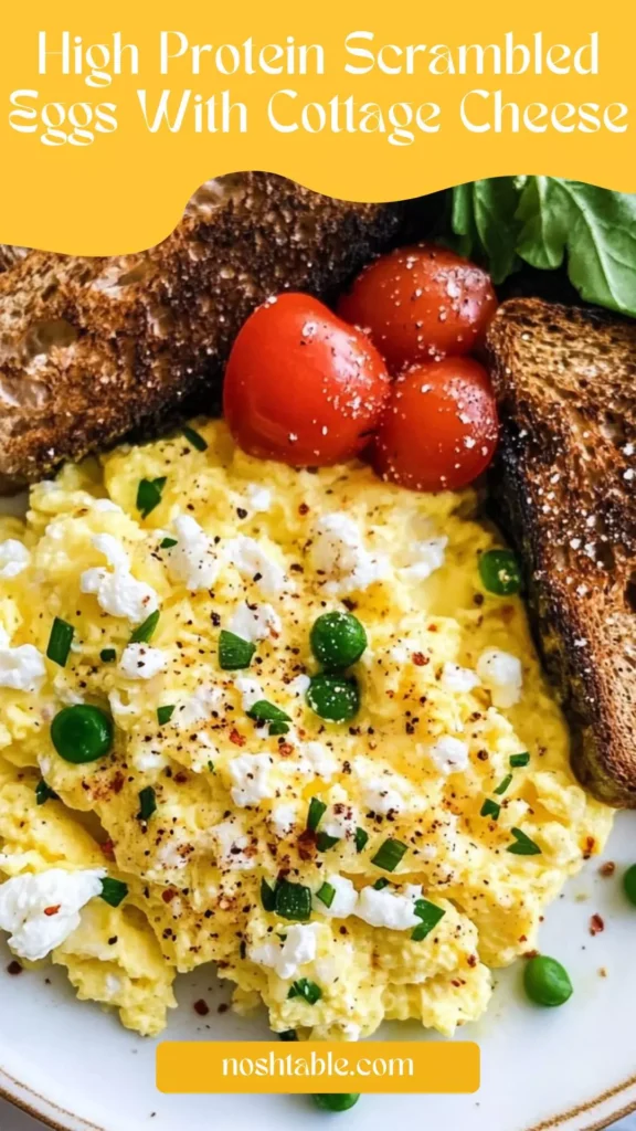 high protein scrambled eggs with cottage cheese