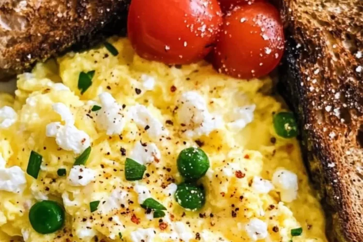 high protein scrambled eggs with cottage cheese