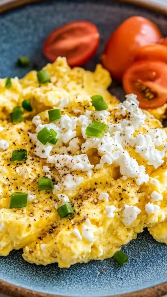 high protein scrambled eggs with cottage cheese recipe