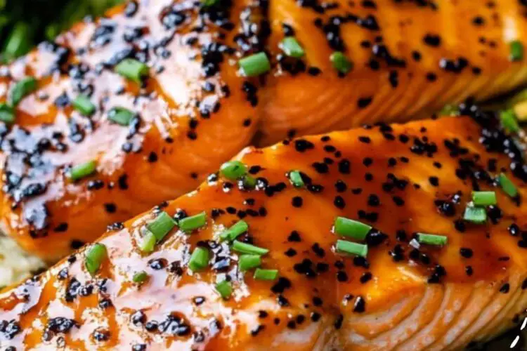 Air Fryer Salmon With Maple Soy Glaze
