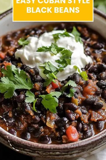 Easy Cuban Style Black Beans Recipe