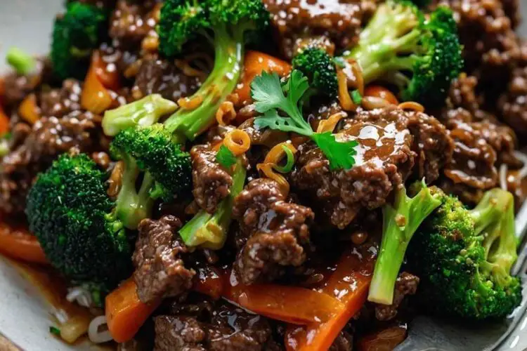 ground beef and broccoli stir fry