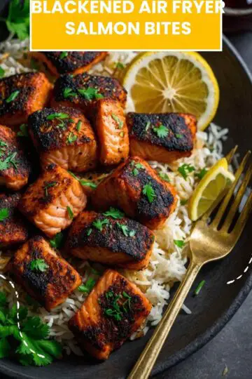 Blackened Air Fryer Salmon Bites