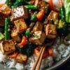 Tofu Stir Fry Recipe with Vegetables in a Soy Sesame Sauce
