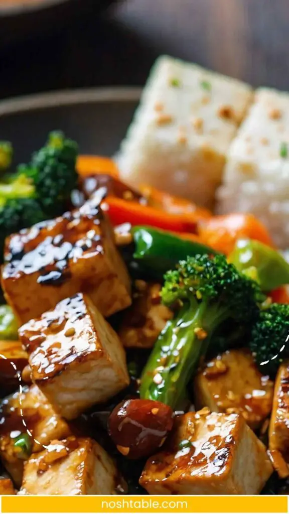 Tofu Stir Fry Recipe with Vegetables in a Soy Sesame Sauce Recipe