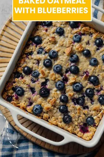 Baked Oatmeal with Blueberries