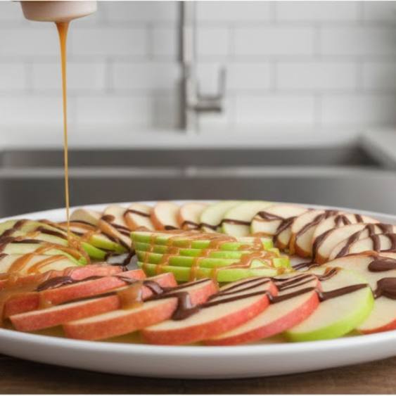 Step 2: Drizzle with Caramel and Chocolate Sauces Step 2: Drizzle with Caramel and Chocolate Sauces