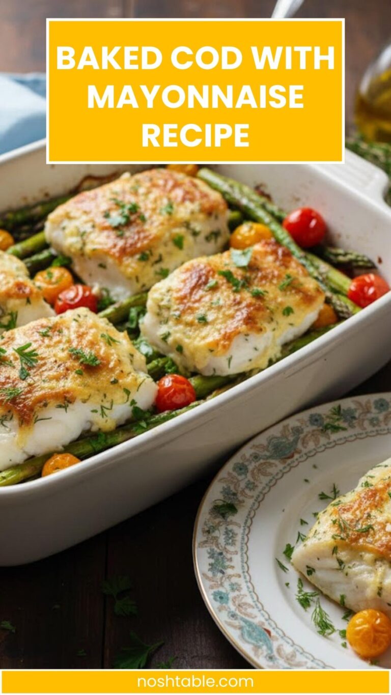 Baked Cod With Mayonnaise Recipe – Nosh Table