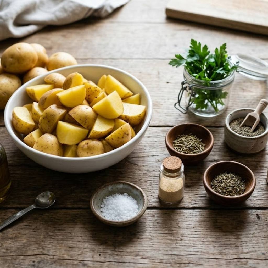 Ingredients You'll Need To Make This Baked Golden Potato Recipe